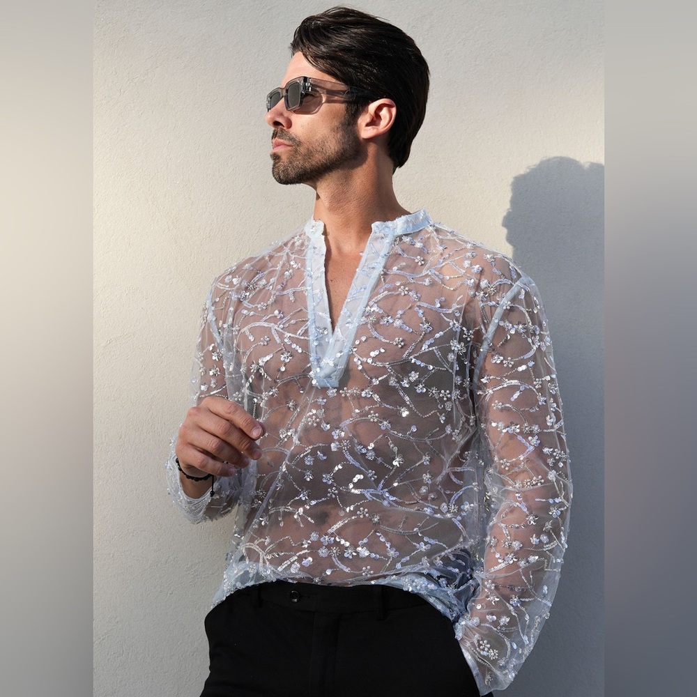 Barabas KRABI SHEER LONG SLEEVE SHIRT